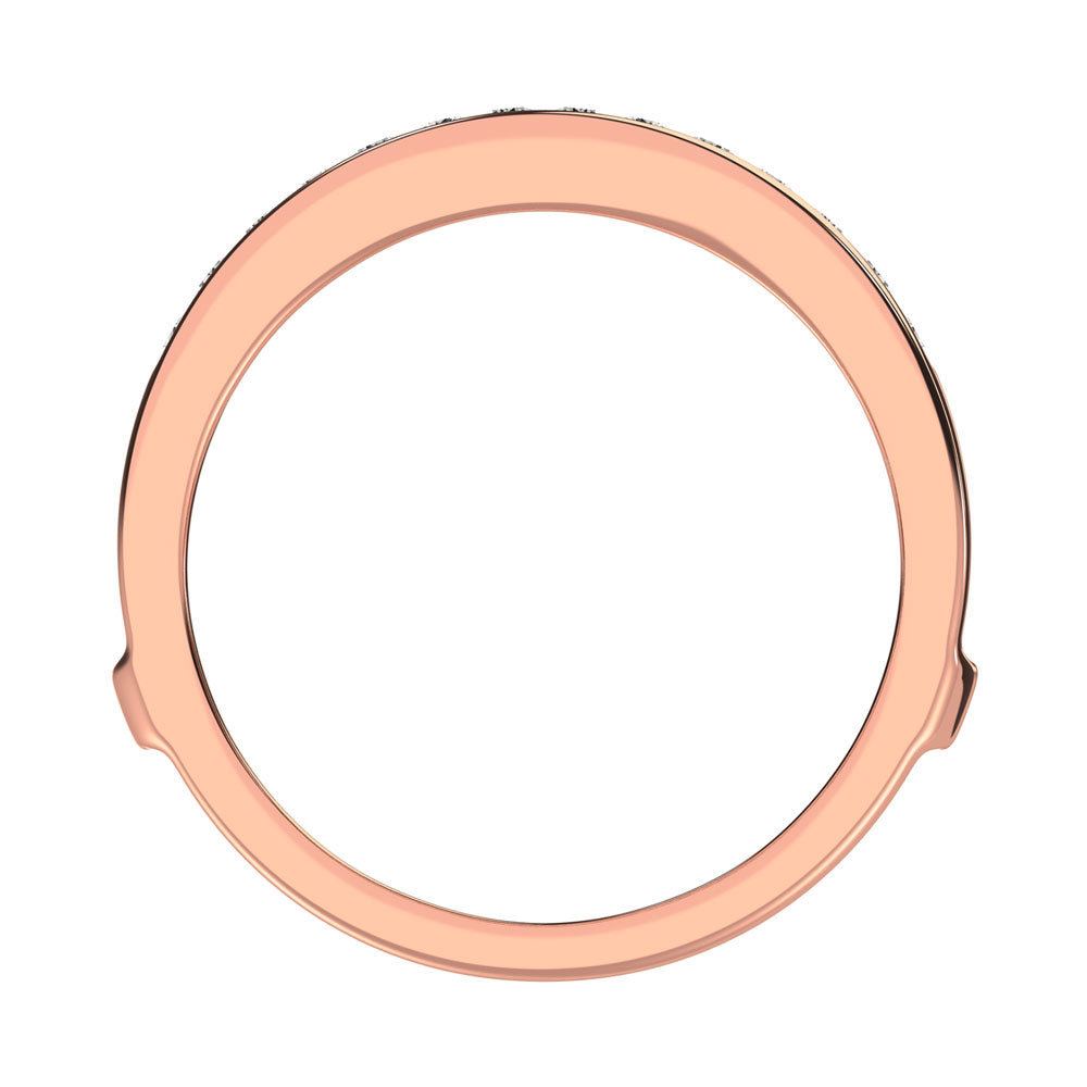 Diamond 1/3 Ct.Tw. Guard Ring in 10K Rose Gold