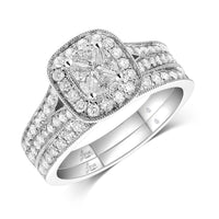 Thumbnail for Lovecuts 14K White Gold 1 Ct.Tw.Diamond Bridal Invisible Ring