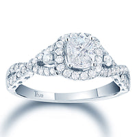 Thumbnail for Lovecuts 14K White Gold 1 Ct.Tw. Diamond Bridal Invisible Ring