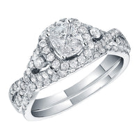 Thumbnail for Lovecuts 14K White Gold 1 Ct.Tw. Diamond Bridal Invisible Ring