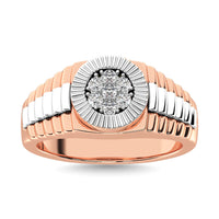 Thumbnail for Diamond 1/4 Ct.Tw. Mens Fashion Ring in 10K Two Tone Gold