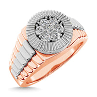 Thumbnail for Diamond 1/4 Ct.Tw. Mens Fashion Ring in 10K Two Tone Gold