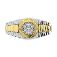 Thumbnail for Diamond 1/4 Ct.Tw. Mens Fashion Ring in 10K Two Tone Gold