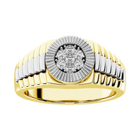 Thumbnail for Diamond 1/4 Ct.Tw. Rolex Mens Ring in 10K Two Tone Gold
