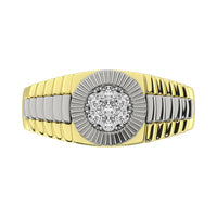 Thumbnail for Diamond 1/4 Ct.Tw. Rolex Mens Ring in 10K Two Tone Gold