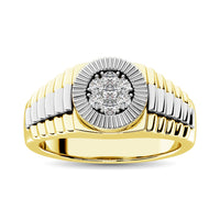 Thumbnail for Diamond 1/2 Ct.Tw. Mens Fashion Ring in 10K Two Tone Gold