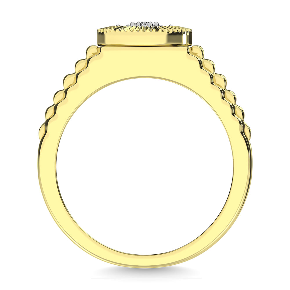 Diamond 1 Ct.Tw. Rolex Mens Ring in 14K Yellow Gold