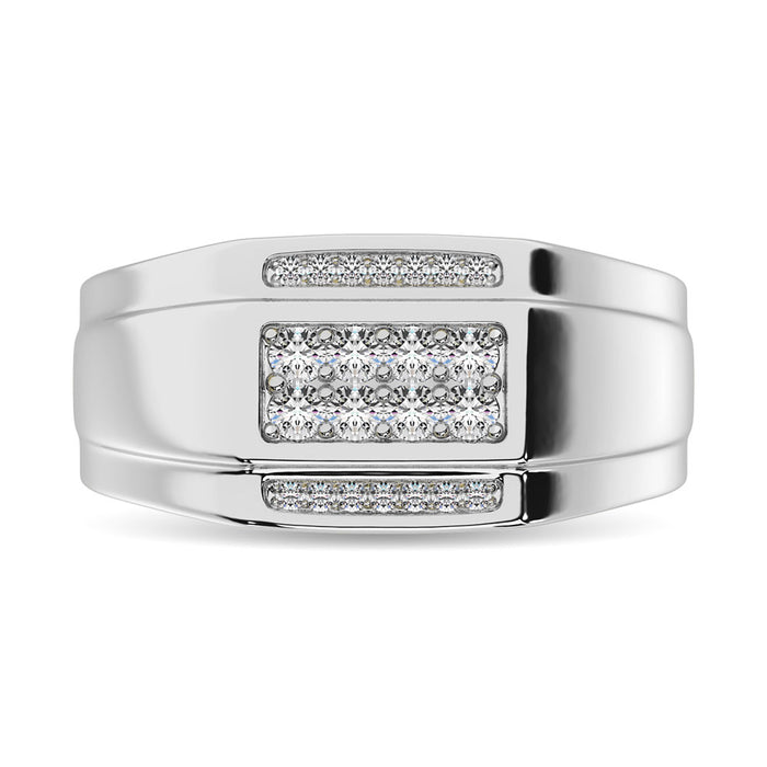 10K White Gold 3/8 Ct.Tw. Diamond Gents Ring