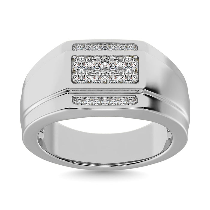 10K White Gold 3/8 Ct.Tw. Diamond Gents Ring