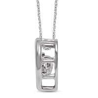 Thumbnail for Sterling Silver Moving Diamond Accent Heart Pendant