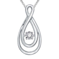 Thumbnail for Sterling Silver Moving Diamond Accent Fashion Pendant