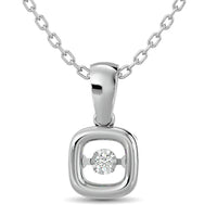 Thumbnail for Diamond Shimmering Pendant 1/50 ct tw Round-cut in Sterling Silver
