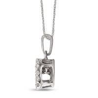 Thumbnail for Sterling Silver 1/8 Ct.Tw. Moving Diamond Fashion Pendant