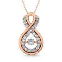 Thumbnail for Diamond 1/5 Ct.Tw. Infinity Pendant in 10K Rose Gold