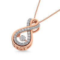 Thumbnail for Diamond 1/5 Ct.Tw. Infinity Pendant in 10K Rose Gold