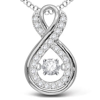 Thumbnail for 14K White Gold 1/5 Ct.Tw. Moving Diamond Fashion Pendant