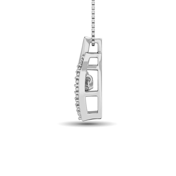 Sterling Silver Moving Diamond Accent Fashion Pendant