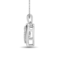 Thumbnail for Sterling Silver 1/8 Ct.Tw. Moving Diamond Heart Pendant