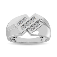 Thumbnail for 10K White Gold 1/4 Ct.Tw. Diamond Mens Ring