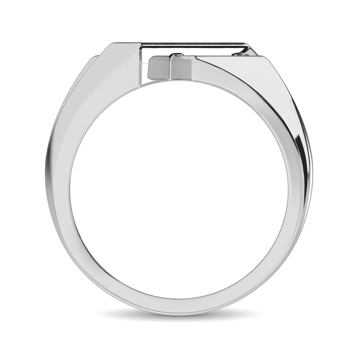 10K White Gold 1/4 Ct.Tw. Diamond Mens Ring