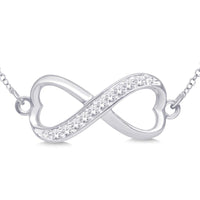 Thumbnail for Sterling Silver 1/10 Ct.Tw. Diamond Infinity Pendant