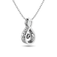 Thumbnail for Diamond Shimmering Pendant 1/50 ct tw Round-cut in Sterling Silver
