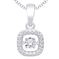 Thumbnail for Sterling Silver Moving Diamond Accent Fashion Pendant