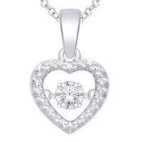 Thumbnail for Sterling Silver Moving Diamond Accent Fashion Pendant