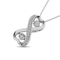 Thumbnail for Sterling Silver 1/5 Ct.Tw.Moving Diamond Fashion Pendant