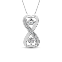 Thumbnail for Sterling Silver 1/5 Ct.Tw.Moving Diamond Fashion Pendant