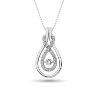 Thumbnail for Sterling Silver 1/6 Ct.Tw.Moving Diamond Fashion Pendant