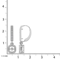 Thumbnail for Sterling Silver 1/20 Ct.Tw. Moving Diamond Danglers Earrings