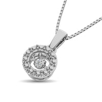 Thumbnail for Sterling Silver Moving Diamond Accent Fashion Pendant