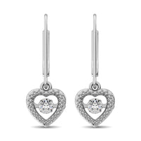 Thumbnail for Sterling Silver 1/20 Ct.Tw. Moving Diamond Danglers Earrings