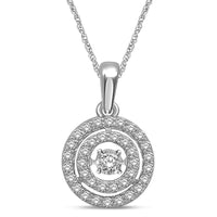 Thumbnail for 10K White Gold 1/3 Ct.Tw. Moving Diamond Fashion Pendant
