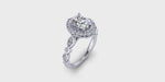 Art-Deco One Carat Oval Diamond Engagement Ring with Alternating Marquise and Round Sides