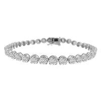 Thumbnail for LADIES BRACELET 2 CT ROUND DIAMOND 14K WHITE GOLD
