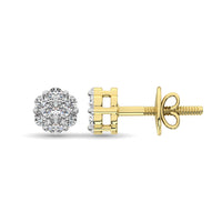 Thumbnail for Diamond 1/5 Ct.Tw. Cluster Earrings in 14K Yellow Gold