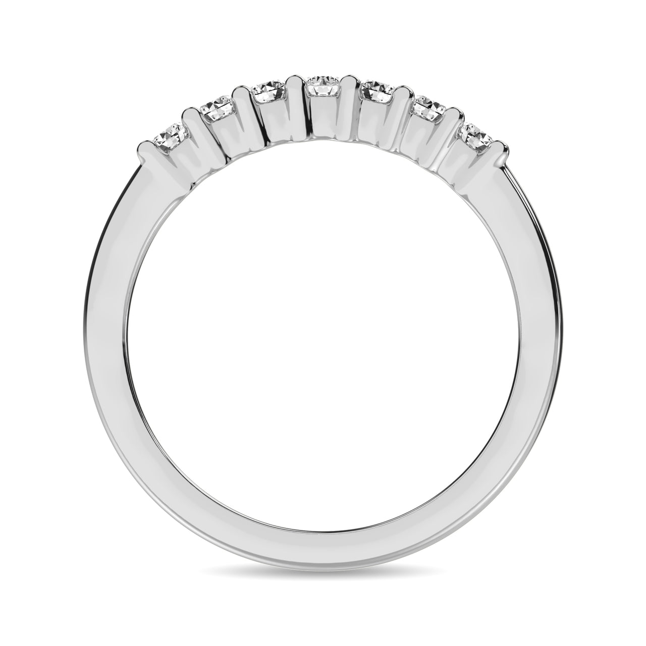Diamond 1/5 Ct.Tw. 7 Stone Band in 14K White Gold