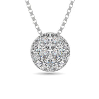 Thumbnail for 14K White Gold 1/2 Ct.Tw. Diamond Flower Pendant