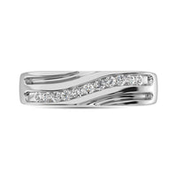 Thumbnail for Diamond 1/4 Ct.Tw. Mens Machine Band in 10K White Gold