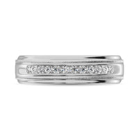 Thumbnail for 14K White Gold 1/2 Ct.Tw. Diamond Mens Machine Band