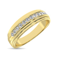 Thumbnail for 14K Yellow Gold 1/2 Ct.Tw. Diamond Mens Machine Band