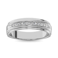 Thumbnail for 14K White Gold 1 Ct.Tw. Diamond Mens Machine Band
