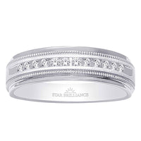 Thumbnail for 14K White Gold 1 Ct.Tw. Diamond Mens Machine Band