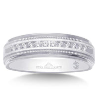 Thumbnail for 10K White Gold 1/4 Ct.Tw. Diamond Mens Machine Band