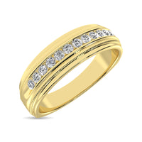 Thumbnail for 14K Yellow Gold Diamond 1/4 Ct.Tw. Men's Machine Band