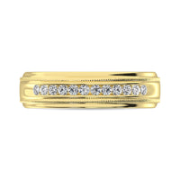 Thumbnail for 14K Yellow Gold 1 Ct.Tw. Diamond Mens Machine Band