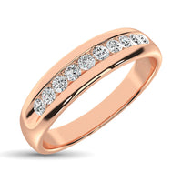 Thumbnail for Diamond 1 Ct.Tw. Channel Set Machine Band in 10K Rose Gold