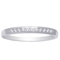 Thumbnail for 14K White Gold 1/10 Ct Diamond Ladies Machine Band